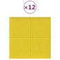 Wandpaneele 12 Stk. Hellgelb 30x30 cm Stoff 1,08 m² Wandpaneele 12 Stk. Hellgelb 30x30 cm Stoff 1,08 m²