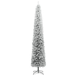 vidaXL Weihnachtsbaum Schlank mit Ständer Beschneit 270 cm PVC