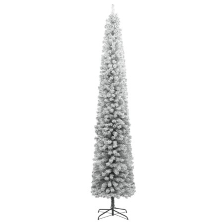 vidaXL Weihnachtsbaum Schlank mit Ständer Beschneit 270 cm PVC