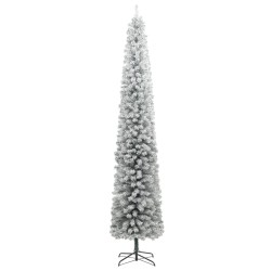 vidaXL Weihnachtsbaum Schlank mit Ständer Beschneit 300 cm PVC