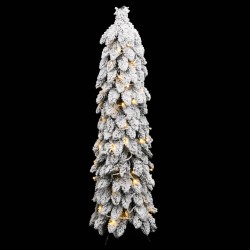 vidaXL Künstlicher Weihnachtsbaum mit 80 LEDs Beschneit 150 cm