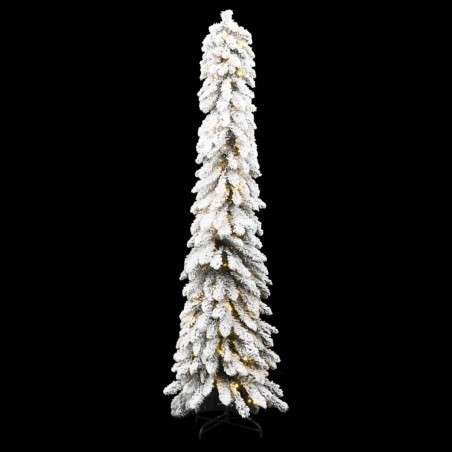 vidaXL Künstlicher Weihnachtsbaum mit 100 LEDs Beschneit 180 cm