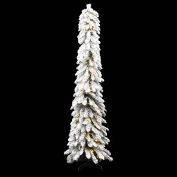 vidaXL Künstlicher Weihnachtsbaum mit 130 LEDs Beschneit 210 cm