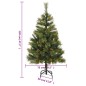 vidaXL Künstlicher Weihnachtsbaum Klappbar mit Zapfen 120 cm vidaXL Künstlicher Weihnachtsbaum Klappbar mit Zapfen 120 cm