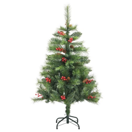 vidaXL Künstlicher Weihnachtsbaum Klappbar mit Zapfen & Beeren 120 cm