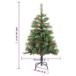 vidaXL Künstlicher Weihnachtsbaum Klappbar mit Zapfen & Beeren 120 cm vidaXL Künstlicher Weihnachtsbaum Klappbar mit Zapfen & Beeren 120 cm