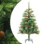 vidaXL Künstlicher Weihnachtsbaum Klappbar mit Zapfen & Beeren 150 cm vidaXL Künstlicher Weihnachtsbaum Klappbar mit Zapfen & Beeren 150 cm