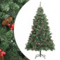 vidaXL Künstlicher Weihnachtsbaum Klappbar mit Zapfen & Beeren 210 cm vidaXL Künstlicher Weihnachtsbaum Klappbar mit Zapfen & Beeren 210 cm