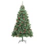 vidaXL Künstlicher Weihnachtsbaum Klappbar mit Zapfen & Beeren 210 cm vidaXL Künstlicher Weihnachtsbaum Klappbar mit Zapfen & Beeren 210 cm