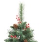 vidaXL Künstlicher Weihnachtsbaum Klappbar mit Zapfen & Beeren 210 cm vidaXL Künstlicher Weihnachtsbaum Klappbar mit Zapfen & Beeren 210 cm