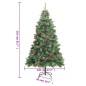 vidaXL Künstlicher Weihnachtsbaum Klappbar mit Zapfen & Beeren 210 cm vidaXL Künstlicher Weihnachtsbaum Klappbar mit Zapfen & Beeren 210 cm