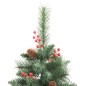 vidaXL Künstlicher Weihnachtsbaum Klappbar mit Zapfen & Beeren 240 cm vidaXL Künstlicher Weihnachtsbaum Klappbar mit Zapfen & Beeren 240 cm