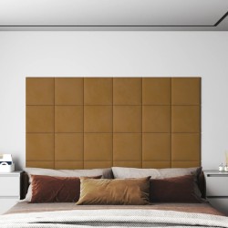 Wandpaneele 12 Stk. Braun 30x30 cm Samt 1,08 m²