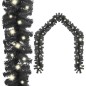 vidaXL Weihnachtsgirlande mit LED 5 m Schwarz vidaXL Weihnachtsgirlande mit LED 5 m Schwarz
