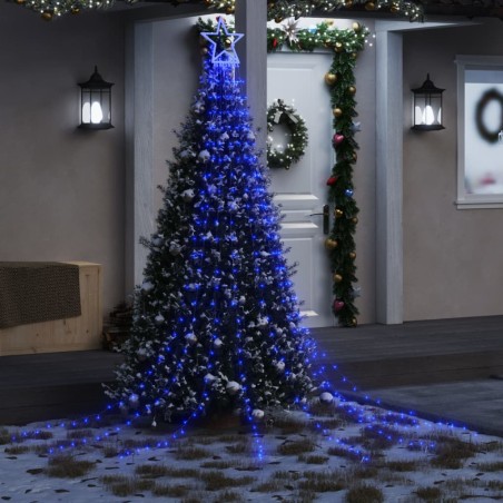 vidaXL Weihnachtsbaum-Beleuchtung 320 LEDs Blau 375 cm