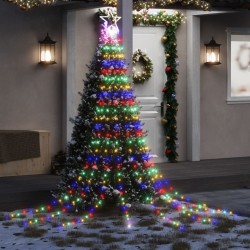 vidaXL Weihnachtsbaum-Beleuchtung 320 LEDs Mehrfarbig 375 cm