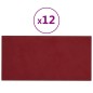Wandpaneele 12 Stk. Weinrot 30x15 cm Samt 0,54 m² Wandpaneele 12 Stk. Weinrot 30x15 cm Samt 0,54 m²