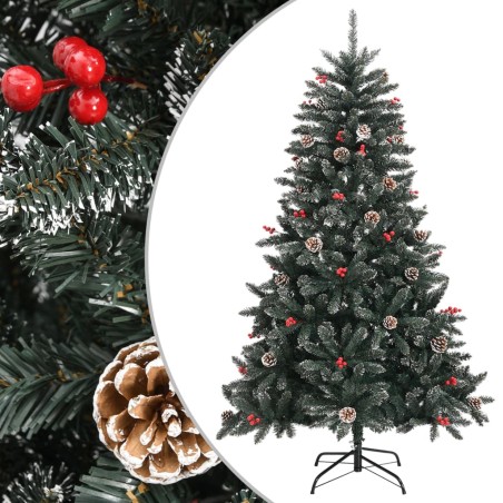 vidaXL Künstlicher Weihnachtsbaum mit Ständer Grün 120 cm PVC