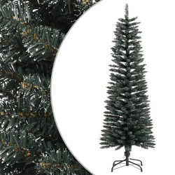 vidaXL Künstlicher Weihnachtsbaum mit Ständer Schlank Grün 120 cm PVC