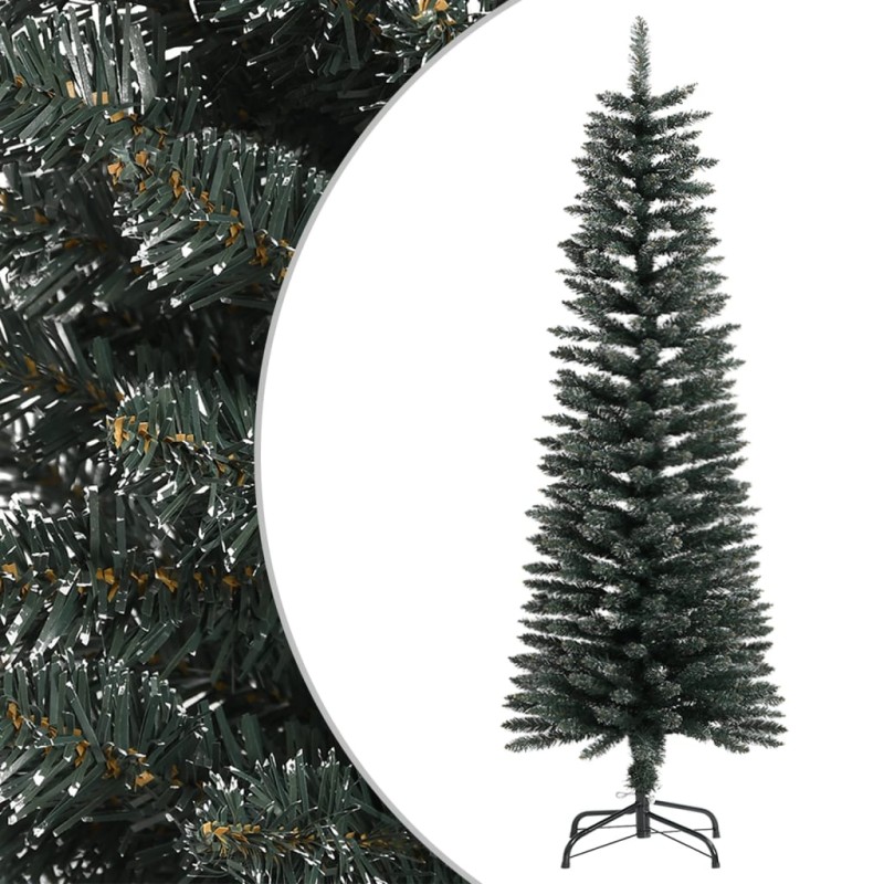 vidaXL Künstlicher Weihnachtsbaum mit Ständer Schlank Grün 120 cm PVC vidaXL Künstlicher Weihnachtsbaum mit Ständer Schlank Grün 120 cm PVC