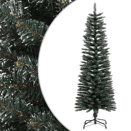 vidaXL Künstlicher Weihnachtsbaum mit Ständer Schlank Grün 120 cm PVC