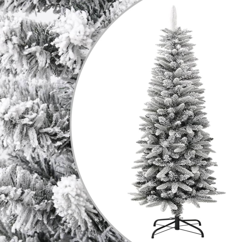 vidaXL Künstlicher Weihnachtsbaum Beschneit Schlank 120 cm PVC&PE vidaXL Künstlicher Weihnachtsbaum Beschneit Schlank 120 cm PVC&PE