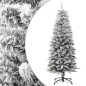 vidaXL Künstlicher Weihnachtsbaum Beschneit Schlank 120 cm PVC&PE vidaXL Künstlicher Weihnachtsbaum Beschneit Schlank 120 cm PVC&PE