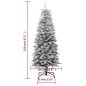 vidaXL Künstlicher Weihnachtsbaum Beschneit Schlank 120 cm PVC&PE vidaXL Künstlicher Weihnachtsbaum Beschneit Schlank 120 cm PVC&PE