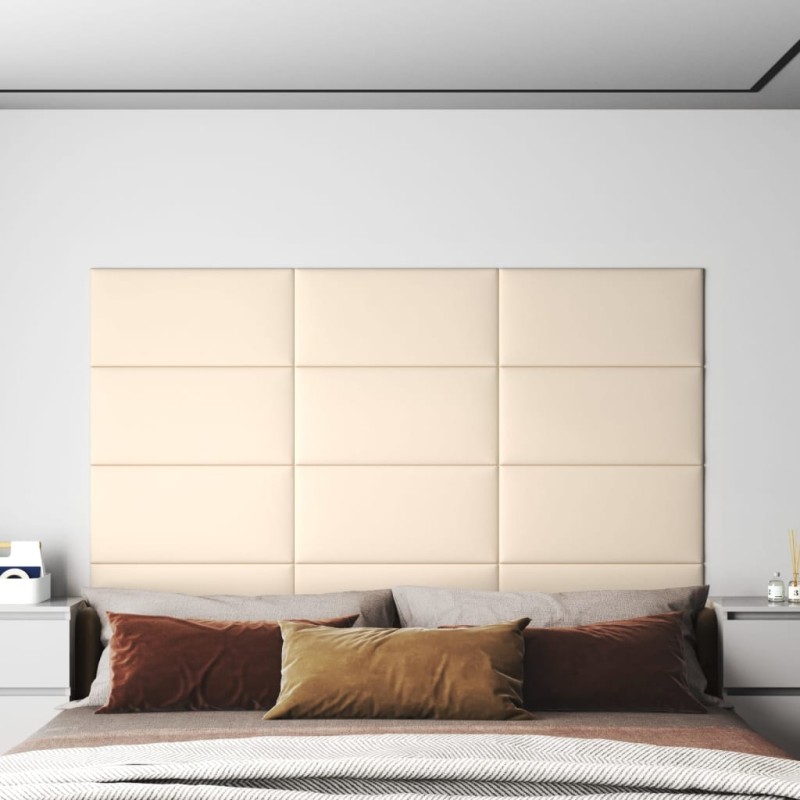 Wandpaneele 12 Stk. Creme 60x30 cm Samt 2,16 m² Wandpaneele 12 Stk. Creme 60x30 cm Samt 2,16 m²