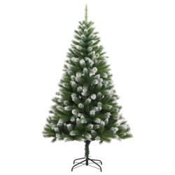 vidaXL Künstlicher Weihnachtsbaum Klappbar Beschneit 210 cm
