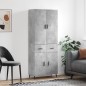 vidaXL Highboard Betongrau 69,5x34x180 cm Holzwerkstoff vidaXL Highboard Betongrau 69,5x34x180 cm Holzwerkstoff