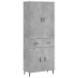 vidaXL Highboard Betongrau 69,5x34x180 cm Holzwerkstoff vidaXL Highboard Betongrau 69,5x34x180 cm Holzwerkstoff
