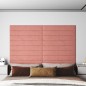 Wandpaneele 12 Stk. Rosa 90x15 cm Samt 1,62 m² Wandpaneele 12 Stk. Rosa 90x15 cm Samt 1,62 m²
