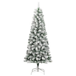 vidaXL Künstlicher Weihnachtsbaum Klappbar Beschneit 180 cm
