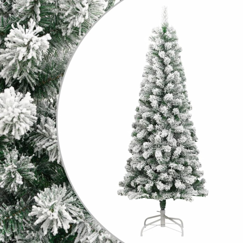 vidaXL Künstlicher Weihnachtsbaum Klappbar Beschneit 210 cm vidaXL Künstlicher Weihnachtsbaum Klappbar Beschneit 210 cm