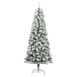 vidaXL Künstlicher Weihnachtsbaum Klappbar Beschneit 210 cm