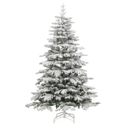 vidaXL Künstlicher Weihnachtsbaum Klappbar Beschneit 210 cm