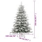 vidaXL Künstlicher Weihnachtsbaum Klappbar Beschneit 210 cm vidaXL Künstlicher Weihnachtsbaum Klappbar Beschneit 210 cm