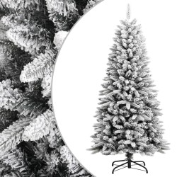 vidaXL Künstlicher Weihnachtsbaum Beschneit 120 cm PVC&PE