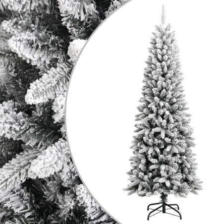 vidaXL Künstlicher Weihnachtsbaum Beschneit 210 cm PVC&PE