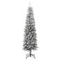 vidaXL Künstlicher Weihnachtsbaum Beschneit Schlank 210 cm PVC&PE vidaXL Künstlicher Weihnachtsbaum Beschneit Schlank 210 cm PVC&PE