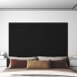 Wandpaneele 12 Stk. Schwarz 90x15 cm Samt 1,62 m² Wandpaneele 12 Stk. Schwarz 90x15 cm Samt 1,62 m²