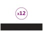 Wandpaneele 12 Stk. Schwarz 90x15 cm Samt 1,62 m² Wandpaneele 12 Stk. Schwarz 90x15 cm Samt 1,62 m²