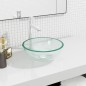 vidaXL Waschbecken Hartglas 30x12 cm Transparent vidaXL Waschbecken Hartglas 30x12 cm Transparent