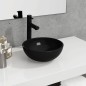 vidaXL Waschbecken Hartglas 30x12 cm Schwarz vidaXL Waschbecken Hartglas 30x12 cm Schwarz