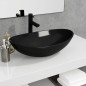 vidaXL Waschbecken Hartglas 54,5x35x15,5 cm Schwarz vidaXL Waschbecken Hartglas 54,5x35x15,5 cm Schwarz