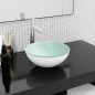 vidaXL Waschbecken Hartglas 30x12 cm Weiß vidaXL Waschbecken Hartglas 30x12 cm Weiß
