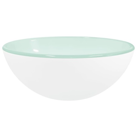 vidaXL Waschbecken Hartglas 30x12 cm Weiß