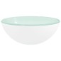 vidaXL Waschbecken Hartglas 30x12 cm Weiß vidaXL Waschbecken Hartglas 30x12 cm Weiß