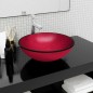 vidaXL Waschbecken Hartglas 42x14 cm Rot vidaXL Waschbecken Hartglas 42x14 cm Rot